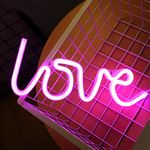 Passion Store Love Neon Sign-Neon Signs for Bedroom,USB or Battery Neon Light for Wall,led neon Light as Neon Wall Signs for Girls Love Light up Sign for Christmas Party Wedding Kids Room or Living Room, Pink