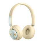 Jam Out There Active Noise Cancelling On-Ear Bluetooth Headphones, 40mm Drivers, 17 Hour Playtime, 15 Metre Range, Hands Free Calling, Sweat and Rain Resistant, Portable Folding Ear Cups - Cream Soda