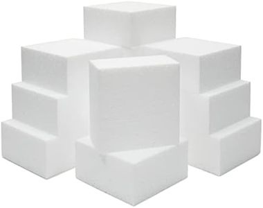 Juvale 12 Pack Foam Blocks for Crafts, Polystyrene Brick Rectangles for Floral Arrangements, Art Supplies, Holiday Decor (4 x 4 x 2 in, White)