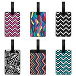 6pcs Luggage Tags, Travel Suitcase Luggage Tags Business Card Holder/Travel ID Bag Tag