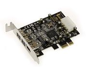 PCIE Low Profile FIREWIRE 800 and 400 IEEE1394A and IEEE1394B Controller Board on 1x PCI Express Port (PCI-E) - 2+1 Outputs - XIO2213BZAY TI Chipset