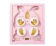 Bawy Handprint and Footprint for Baby Girl and boy. Baby Clay Impression kit with Frame for Baby Gifting, Newborns, Baby Shower and New Parents.