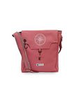 The House of tara Sturdy Cotton Canvas Messenger Bags for Men and Women | With two Magnetic Snap Buttons Flap Closure, Adjustable Body Strap & Multiutility Lobster Hook (Soft Pink)