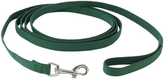 Coastal Pet Train Right Cotton Web Dog Training Leash - 100% Cotton Dog Leash for Training - Durable Supplies - Green, 5/8" x 10'