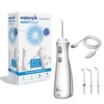 Waterpik Cordless Pearl Water Flosser, Electric Dental Flosser, Rechargeable Dental Plaque Removal Tool, Clean Between Teeth, Oral Irrigator, Ideal for Travel or Small Bathrooms, White, WF-13UK