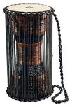 Meinl Percussion Wood Talking Drum - Large Instrument with Goat Skin Head - Height 16-inch - Including Wooden Beater - Mahogany, Multicoloured (ATD-L)