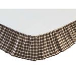 VHC Brands Bed Skirt, Cotton, Chocolate Brown, Queen