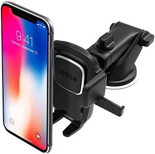 iOttie HLCRIO125 Easy One Touch 4 Dash & Windshield Car Mount Phone Holder || for iPhone, Samsung, Moto, Huawei, Nokia, LG, Smartphones Black