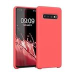 kwmobile Case Compatible with Samsung Galaxy S10 Case - TPU Silicone Phone Cover with Soft Finish - Neon Coral