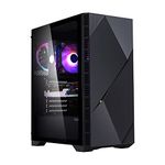 Zalman Z3 Iceberg ATX Mid Tower Computer Case, 2X 120mm ARGB Fans, 4mm Tempered Glass Side Panel, Front I/O USB 3.0, Magnetic Dust Filter, Gaming Chassis w/ Cable Management (Black)