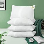 BIANCA Anti Stress Biosoya Microfiber Pillow with 100% Natural Cotton Fabric Shell -4pc 18 X 27 (bio-SOYA) | Pillow for Neck & Shoulder Pain | Big Sleeping Pillow | Set of 1 Piece Solid-White