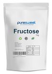 Puresweet 100% Natural Fructose Powder 1kg, Low Glycemic Index, Great Taste, (Recyclable Pouch)