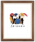 Friends Framed Wall Art Decoration, 8x10 Friends Quote Frame, Horizontal and Vertical Formats for Wall Hanging or Tabletop Display, Friends Merchandise for Friends TV Show Fans Coworkers