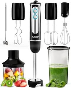 Immersion Blender Set, Hand Blender Electric, Immersion Blender Handheld, 9-Speed, 500W Handheld Blender - Hand Blenders Immersion, Hand Mixer Electric Blenders, Smoothie Blender (7-in-1, Black)