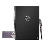 Rocketbook Panda Planner - Reusable Academic Daily, Weekly, Monthly, Planner with 1 Pilot Frixion Pen & 1 Microfiber Cloth Included - Black Cover, Executive Size (6" x 8.8")