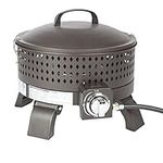 Fire Sense 62133 Sporty Campfire Portable Fire Pit LPG Gas 60,000 BTU Outdoor Firepit Includes Propane Stand Included - Dark Bronze - Round - 15"