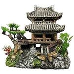 SLOCME Aquarium Classical Resin Castle Decorations - Fish Tank Realistic Details Castle,Eco-Friendly Fish Tank Castle Aquarium Accessories