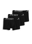 Jockey Men's Underwear ActiveStretch 4" Boxer Brief - 3 Pack, Black, Medium