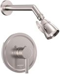 HammerHead Showers® ALL METAL Shower Valve and Trim with 2-Inch High Pressure Shower Head – Fixed Showerhead, Adjustable Spray Pattern, 2.5 GPM – Rough-in Shower Trim Kit and Valve - Brushed Nickel