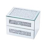 2-Layer glass jewelry box for Women