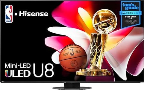 Hisense 65-Inch Class U8 Series Mini-LED ULED 4K UHD Google Smart TV (65U8N, 2024 Model) - QLED, Native 144Hz, Full Array Local Dimming, Game Mode Pro, Alexa Compatibility