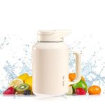 JOHNSMITH Portable Blender for Shakes and Smoothies 1L Portable Blender Rechargeable 10 Sharp Blades Stainless Steel for Long-lasting Heat Retention BPA-free for Smoothies Fruits and Veggies,White