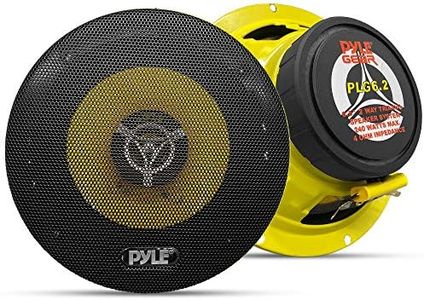 Pyle Car Two Way Speaker System - Pro 6.5 Inch 240 Watt 4 Ohm Mid Tweeter-Audio Sound Speakers For Car Stereo w/ 30 Oz Magnet Structure, 2.25” Mount Depth Fits Standard OEM