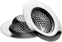 2 Pack - 2.75" Top / 1.5" Basket- Stainless Steel Bathtub Drain Strainer Cover Shower Hair Drain Catcher Sink Strainer Filter Basket for Bathroom