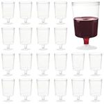 MATANA 200 Clear Hard Plastic Wine Glasses (160ml) - One Piece - Sturdy & Reusable Wine Cups for Cocktails, Dessert, Wine Tasting - Ideal for Birthdays, Weddings, Christmas, BBQ, Picnic, Parties