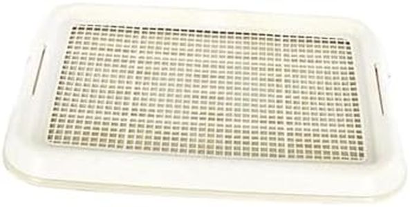 MagiDeal Pot de Toilette pour Chien, Facile à Nettoyer, intérieur Amovible, antidérapant, litière pour Chien, Plateau d'entraînement en Maille pour Chiens de, Blanc