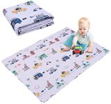 MIIMER Washable Baby Play Mat Portable Playmat for Babies 160x110 cm, Foldable Toddler Playpen Mat Non-Slip Baby Tummy Time Mat, Soft Floor Play Mats for Infants Extra Large Crawling Mat