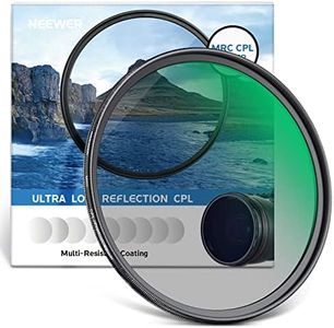 Neewer 49mm Polarizing Filter 30 Layer Multi Resistant Nano Coatings Circular Polarising Filter(CPL) Reduce Glare/Enhance Contrast/Ultra Slim/Reduces Reflection/HD Optical Glass Polarizer Filter