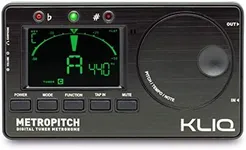 KLIQ MetroPitch - Metronome Tuner for All Instruments - with Guitar, Bass, Violin, Ukulele, and Chromatic Tuning Modes (MetroPitch, Black)