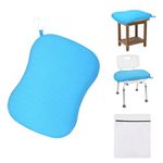 Shower Stool Seat Cushion for Transfer Benches, Shower Bath Chairs, Bathtub Seat Foam Cushion Mat with Hook, Quickly Dry Bathtub Chair Pad with Breathable Air Mesh Fabric