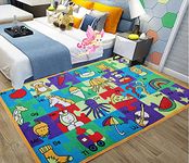 Status Contract Kids Rug Play Crawl Floor Anti Skid mat Children's Educational, English Alphabet Leaning A - Z, Multi Colour Baby/Toddler Activity for Playing (Multi - Alphabet) 3 x 5