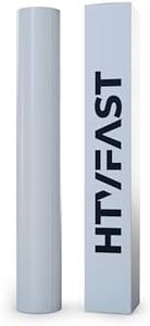 HTVFast HTV Vinyl Rolls Heat Transfer Vinyl - 11.8" x 20' Roll - Flexible & Stretchable PU Material-Easy to Cut, Weed & Transfer w/Heat Press/Home Iron-Works on Plastic, Wood, Ceramic & Fabric (White)