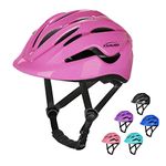 KAMUGO Bike Helmet Kids Toddler, Girls and Boys Bike Helmet Adjustable Helmet for Age 2-8 Years Old, Multi-Sport Helmet for Cycling Skateboard Skating Scooter Helmet (DarkPink)