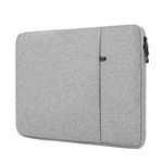 ProElife 13-Inch Laptop Sleeve Case for 2024-2022 MacBook Air 13.6 inch with Apple M3 M2 Chip & MacBook Pro 13.3 inch M2 Chip Accessory Traveling Carrying Canvas Bag Cover Simple Case (Grey)