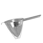 Samuel Groves 8" Bouillon Sieve Strainer, Chinois, Professional Fine Mesh Sieve for Kitchen, Stainless Steel Conical Strainer for Soup, Stock, Broth, Culinary Use, Extra Fine Mesh, Heavy Duty Quality
