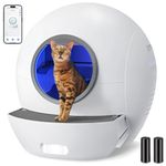 KungFuPet Self Cleaning Litter Box, Automatic Cat Litter Box for Multi Cats, 60L Smart Litter Box with Liner, Safety APP Control/Odor Removal 2024 Newest Version