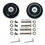 2.8 Inch Wheels Wear-Resistant Mute Luggage Suitcase Replacement Wheels Rubber Swivel Caster Wheels Repair Kits (70mm x 2 Sets)