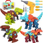 4 Pack Dinosaur Toys for Kids, Take