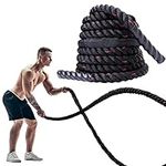 PROIRON 9M /12M Battle Ropes, Battling Rope for Fitness Training Gym, Heavy Exercise Ropes 38mm, Undulation Rope for Strength Workout (12M)