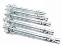 Wedge Type Fully Threaded Design Expansion Zinc Plated Anchor Fasteners-In Variable Size: (8mm X 100mm),(Pack of 20 Pcs), Fasteners through Bar, Fasteners TB