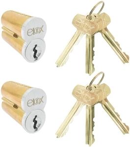 elox SFIC IC Core Cylinder KA (Keyed Aliked) packed Fits Stanley, Dorma Kaba, Arrows, Best, Falcon Standard, Best A Keyway,7 pins. A Pair of KA packed, without housing, cores and keys only