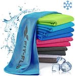 Fit-Flip Cooling towel - cool down towel - microfibre ice towel for sport and sweat - stay cool Airflip towel for neck - cold towel for yoga and fitness (ocean, 100x30cm)