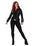 Women's Deluxe Civil War Black Widow Costume -Two-Tone Civil War Jumpsuit with Utility Belt and 3D Gauntlets Large