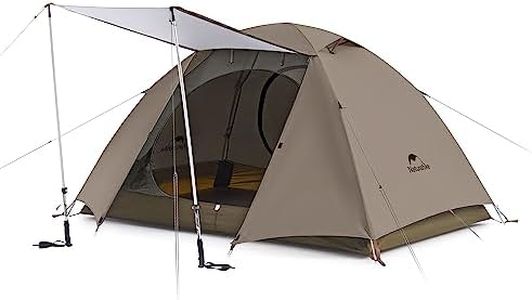 Naturehike Cloud Steam Backpacking Tent, Easy Set Up and Access, Spacious Roomy for 2-3P, 3000MM Waterproof, UPF50+ for Camping, Hiking, Park, Picnic (Brown, 2 Person)