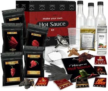 DIY Hot Sauce Making Kit, 5 Different Peppers (Mild To Extremely Hot Peppers), Make Your Own Hot Sauce in 30 Minutes, DIY Hot Sauce Kit, Gift Set For Adults