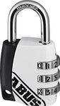 ABUS Combination Lock 155/30 - Padlock with Die-Cast Zinc Housing - Suitcase Lock/Locker Lock with Individually Adjustable Number Code - ABUS Security Level 3 - White/Black